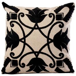 Mi Chateaux Cotton Aari Work Decorative Pillow - 18x18