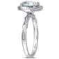 Gemstones Classics&#8482; 10kt. White Gold Aquamarine Swirl Ring - image 4