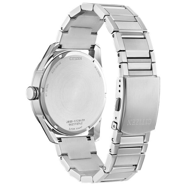 Mens Citizen Eco-Drive Stainless Blue Dial Watch - AW0081-54L