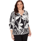 Plus Size Alfred Dunner Crowd Pleaser Dramatic Abstract Floral S - image 1