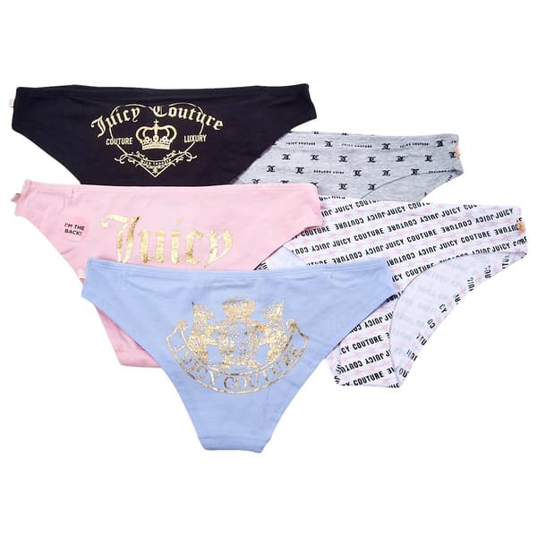 Juniors Juicy Couture 5pk. Cheeky Bikini Panties JC7788-5PKAO - image 