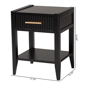 Baxton Studio Primrose Mid-Century Wood 1-Drawer Nightstand - image 10