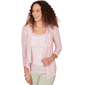 Plus Size Hearts of Palm Bloom Service 3/4 Sleeve Floral Cardigan - image 3