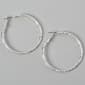 Design Collection Gold Diamond Cut Clutch Hoop Earrings - image 1