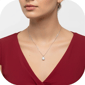 Saffron 0.5ctw.Moissanite Diamond Infinity Drop Necklace - image 2