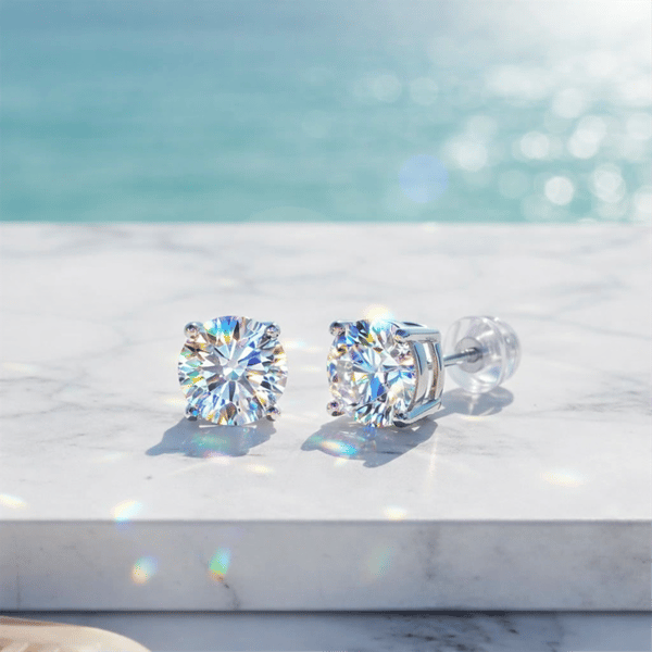 Saffron 1/2ctw. Moissanite Stud Earring
