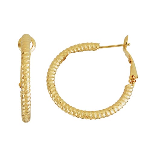 Fine Faux Gold Plated 30mm Hoop Earrings