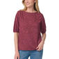 Womens Gloria Vanderbilt Tyler Boat Neck Tee - image 1