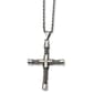 Mens Gentlemens Classics(tm) Polished Steel Wire Cross Necklace - image 1