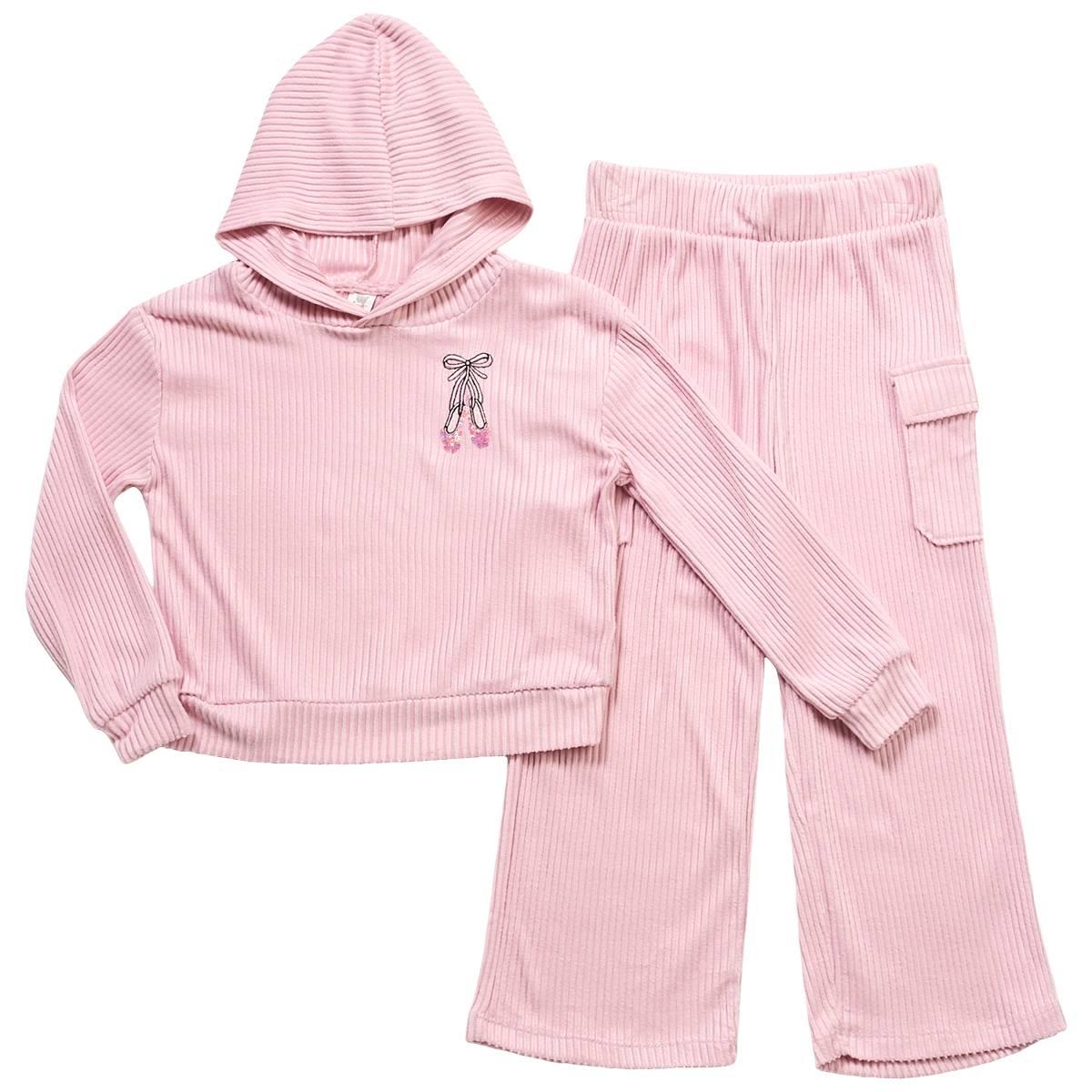 Girls (4-6x) Sweet Butterfly(R) Rib Top & Pants Ballet Sequin Set