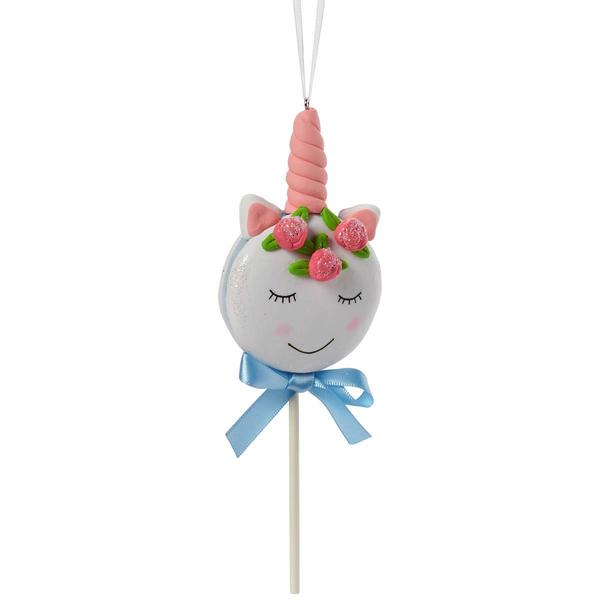 Unicorn with Bow Lollipop Ornament - image 