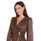 Petite R&M Richards Long Sleeve Crinkle Wrap Evening Dress - image 5