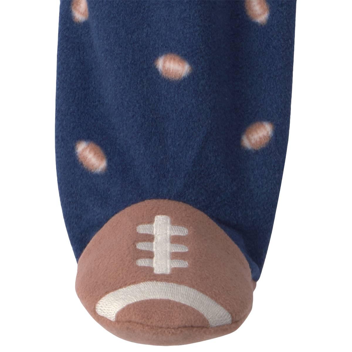 Baby Boy (NB-9M) Carter''s® Football Zip Sleep & Play Pajamas