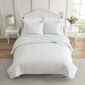 Laura Ashley Rosebud Stripe Reversible Reversible Qulit Set - image 9