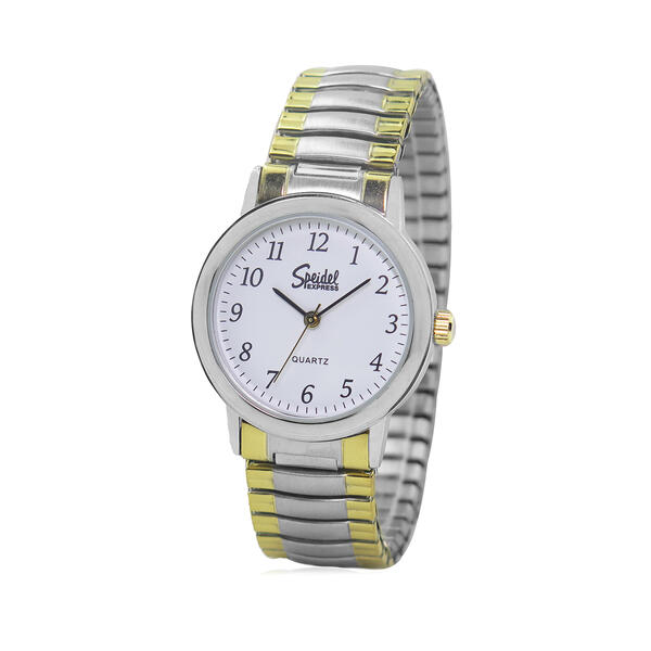 Mens Speidel Classic Dual-Tone Band/White Dial Watch - 6607080003 - image 