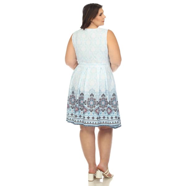 Plus Size White Mark Fit & Flare Knee Length Dress