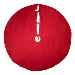 Kurt S. Adler 60in. Red Tree Skirt with Green Embroidered Trees