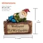 Alpine "Welcome to My Garden" Sign Gnome Statue - image 9