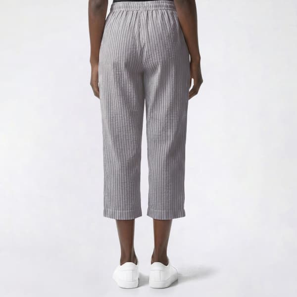 Petite Jordana Rose Seersucker Stripe Capris