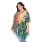 Plus Size White Mark Abstract Peacock Short Caftan Tunic - image 3