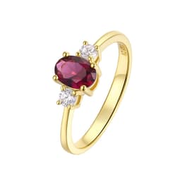 February Birthstone Simulated Amethyst & Cubic Zirconia Ring