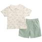 Toddler Boy Ren&#233; Rof&#233;&#174; Palm Tree Polo & Woven Shorts - image 3