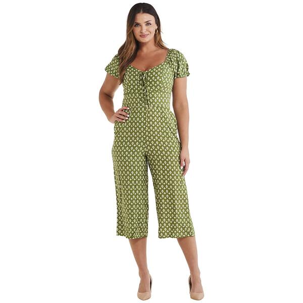 Womens Luxology Short Sleeve Diamonds Jumpsuit - image 