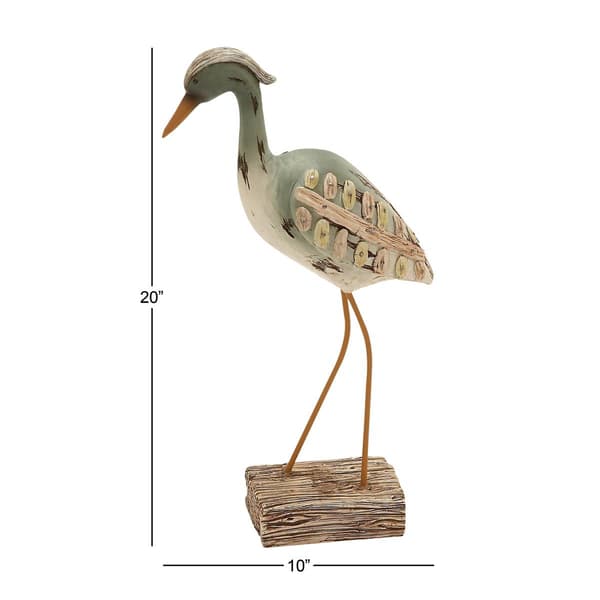 9th & Pike&#174; Light Blue Bird Coastal Sculpture