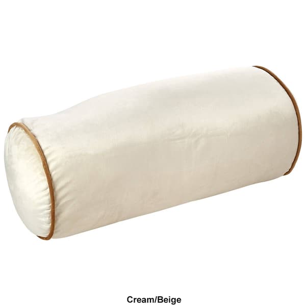 Velvet w/ Contrasting Piping Decorative Pillow - 9x18