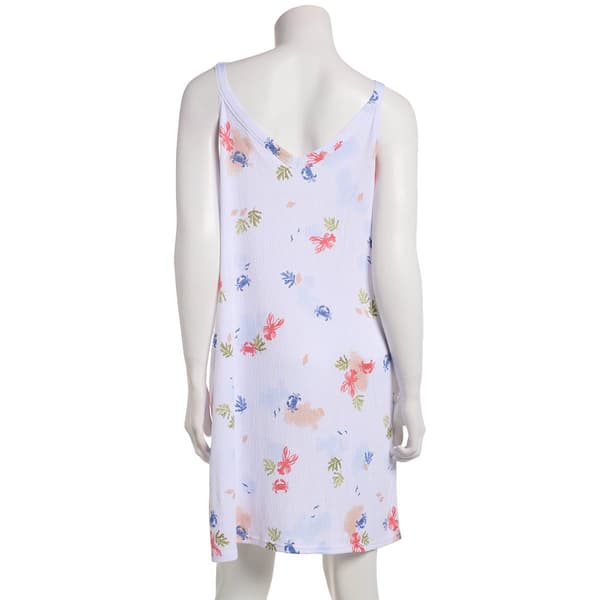 Womens Laura Ashley&#174; Knitted Under The Sea Tie Straps Nightgown