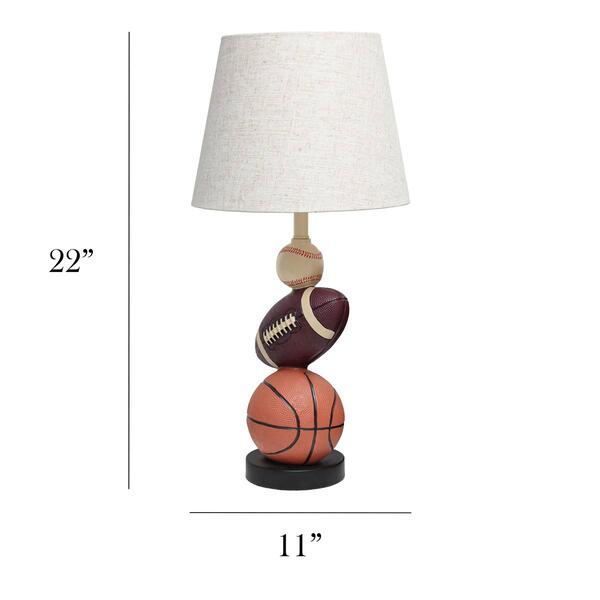 Simple Designs SportsLite 22in. Sports Combo Table Lamp