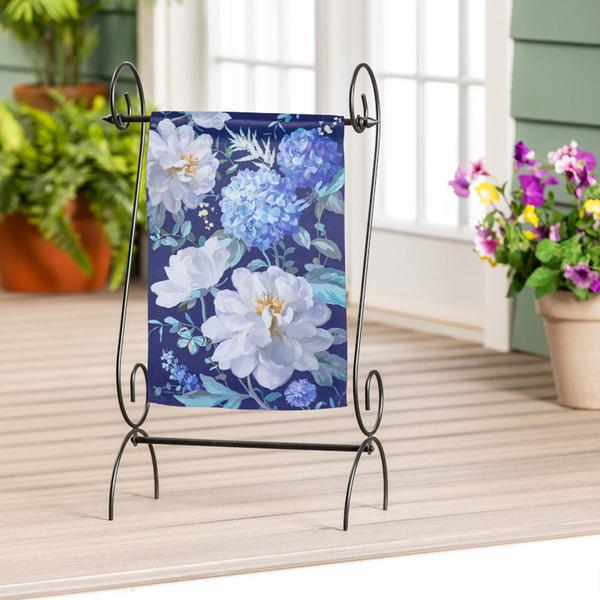 Evergreen Spring Morning Blooms Suede Garden Flag