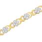 Diamond Classics&#8482; 10kt. Gold Flower Cluster Tennis Bracelet - image 5