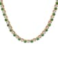 Gianni Argento Gold Plated Lab Emerald Bezel Heart Necklace - image 1