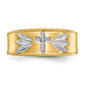 Mens Endless Affection™ 10kt. Gold Diamond Cross Wedding Band - image 4
