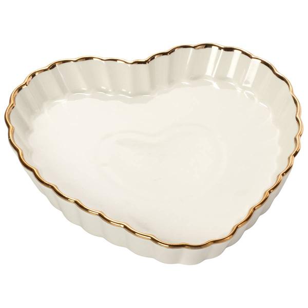 Famous Brand Bombay Gold Fluted Heart Salad Plate - image 