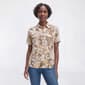 Petite Emily Daniels Jacquard Tropical Floral Blouse - image 1