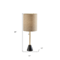 HomeRoots 28in. Black & Gold Marble & Metal Table Lamp - image 2