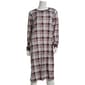 Womens Pink Laundry Long Sleeve Plaid Nightshirt - image 1