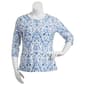 Womens Emily Daniels 3/4 Sleeve Paisley Brushed Jacquard Top - image 1