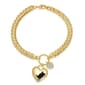 Gianni Argento Gold Plated Diamond Puff Heart Bracelet - image 1