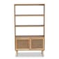 Baxton Studio Faulkne Natural Brown Wood 2-Door Bookcase - image 3