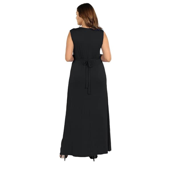 Plus Size 24/7 Comfort Apparel Slimming Empire Waist Maxi Dress