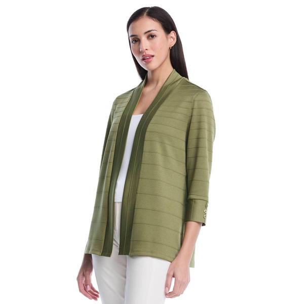 Womens Rafaella® 3/4 Sleeve Textured Knit Cardigan - image 
