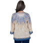 Womens Alfred Dunner Tuscany 3/4 Sleeve Ikat Burnout Blouse - image 2