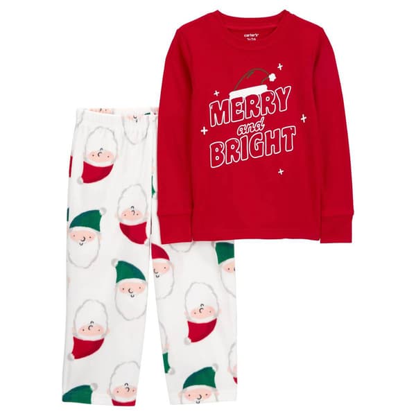 Toddlers Carter''s&#40;R&#41; Santa/Merry Christmas Fleece Sleep Set - image 