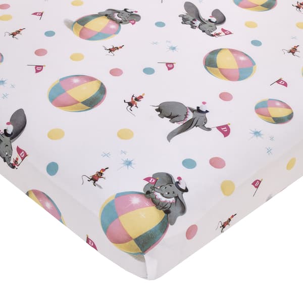 Disney Baby Vintage Dumbo Mini Fitted Crib Sheet - image 