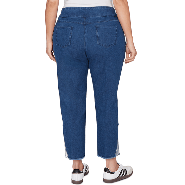 Plus Size Ruby Rd. Set Sail Nautical Stripe Inset Slim Fit Jean