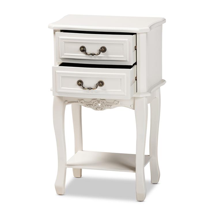 Baxton Studio Gabrielle French Country 2 Drawer Nightstand
