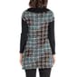 Womens 24/7 Comfort Apparel Houndstooth Long Sleeve Tunic Top - image 2